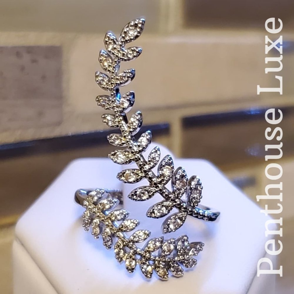 FINAL RESTOCK!! Micro Paved Diamond Sparkle Fern Ring